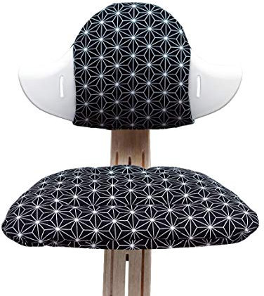 Blausberg Baby - Sitzkissen Set für Nomi Hochstuhl von Evomove - Happy Star Schwarz
