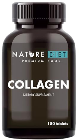 Nature Diet - Pure Collagen, 180 Tabletten, 500 mg | Kollagenpeptide | Hydrolysiertes Kollagen