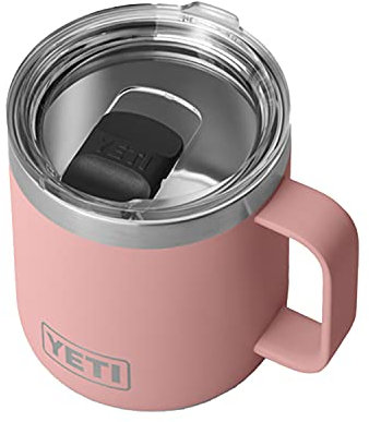 YETI Rambler Tasse, vakuumisoliert, Edelstahl mit MagSlider-Deckel, 400 ml, Sandsteinrosa