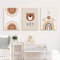 SWECOMZE 3er Kinder Poster Set - Regenbogen Wolken Wandeposter | Bilder für das Babyzimmer oder Kinderzimmer Deko Mädchen Jungen (Style A,50 x 70 cm)