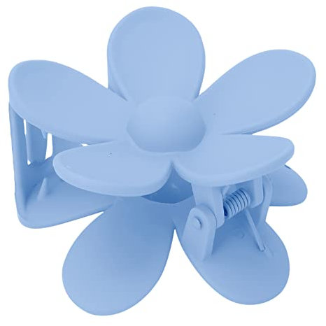 Pinza para el Pelo Gruesa, Gran Regalo, Antideslizante, Pinza para el Pelo con Flores Grandes, Duradera para Niñas Y Mujeres(Azul claro)
