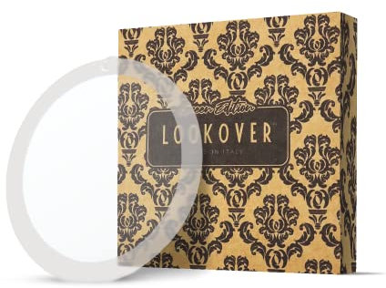 LOOKOVER | Specchio Ingranditore | Specchio Da Trucco da Parete con Ventosa | LENTE 20x Brevetto Professionale per Truccarsi | Specchio Portatile Tondo 12 cm