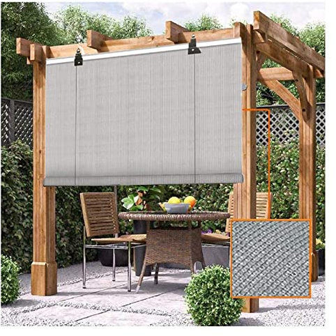 LIJINBO Rollläden Für Den Außenbereich,Rollos Für Den Außenbereich, Rollos Für Den Außenbereich, Jalousien, 95% UV-Schutz, Sichtschutz Für Veranda, Terrasse, Garten, Pavillon-Sonnenschutz