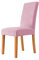 Lot de 2 housses de chaise de salle à manger extensibles en velours doux et en peluche douce pour salle à manger, amovibles et lavables (rose)