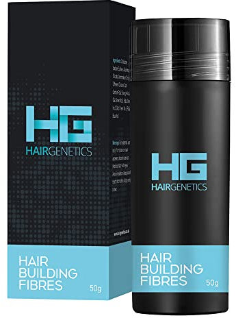 Hair Genetics Schwarze Haarfasern (50 g) Haarfasern für Haarausfall Behandlung und dünner werdendes Haar