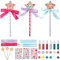 WEBEEDY 3er-Set Prinzessin Zauberstab Basteln Bastelset Holz Zauberstäbe zum Bemalen und Basteln Party Mitgebsel Geschenk
