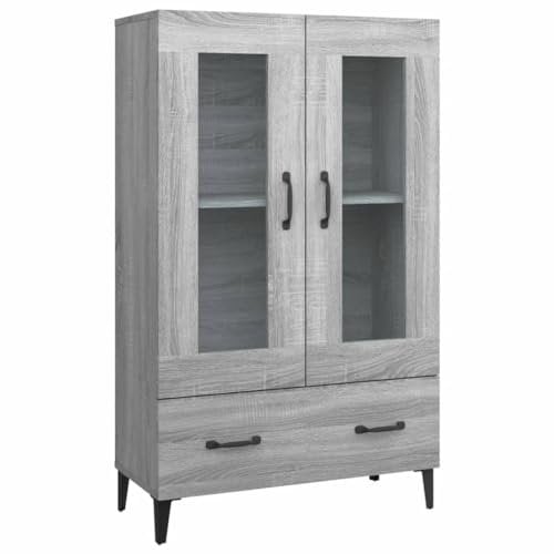 vidaXL Highboard Sideboard Kommode Schrank Anrichte Beistellschrank Mehrzweckschrank Standschrank Wohnzimmer Grau Sonoma 70x31x115cm Holzwerkstoff