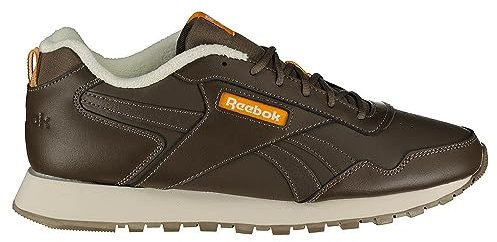 Reebok Unisex's Glide Sneaker, Grout F23 Vintage Chalk S23 R Shocking Orange F23, 42 EU
