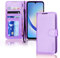 TECHGEAR Galaxy A34 5G Leather Wallet Case, Flip Protective Case Cover with Wallet Card Holder, Stand and Wrist Strap - Violet PU Leather with Magnetic Closure Designed For Samsung A34 5G