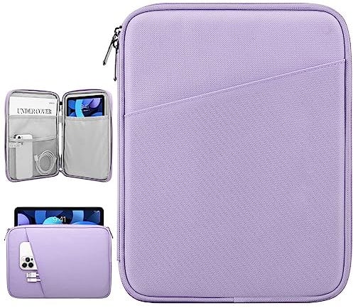 Dadanism 9-11 Zoll Tablet Tasche Hülle für iPad Air/Pro 11, iPad (A16) 11. Gen 11, i-Pad 10. Gen 10,9 Air 5/4, i-Pad 9/8/7. Gen 10,2, Galaxy Tab A9+ 11/S9 FE 10,9, Tab M11 11,Grauviolett