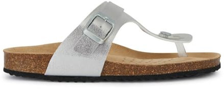 Geox Sandales D Brionia pour Femme (Pointure 42) (Argent), Argenté, 38.5 EU