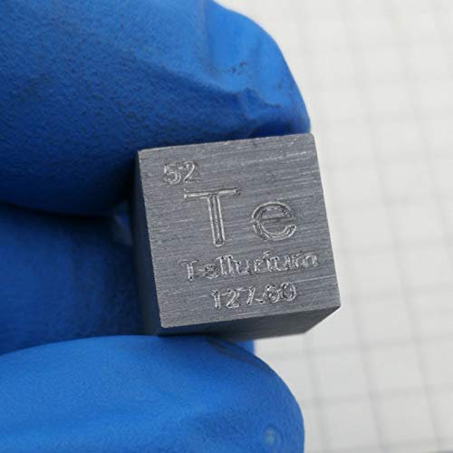 BBAUER Dichte Würfel Tellur Element Mit Seitenlänge 10Mm, Geeignet Für Hobby-Sammlung/1Pc/10Mm