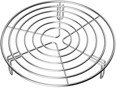 Rejilla de vapor de acero inoxidable, soporte de cocina, soporte para cocinar al vapor, rejilla redonda para tartas, rejilla de cocción al vapor, rejilla de enfriamiento para tartas (27,5 x 5,5 cm)