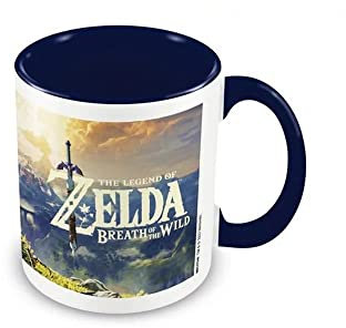 The Legend Of Zelda: Breath of the Wild (Sunset) Taza interior de color azul oscuro de 315 ml