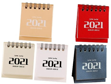 MAGICLULU 5st Kleiner Tischkalender Für Das Neue Jahr Schreibtischkalender 2021 Tisch-flip-kalender Kalenderplaner 2021 Planungsbuch Monatlicher Tischkalender Scroo Papier Mini Büro