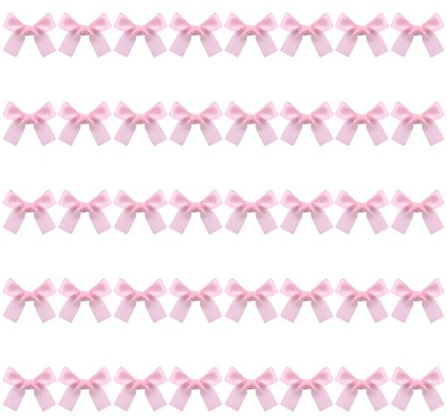 40 Pièces Petites Pinces Noeud Cheveux Fille Teintées en Rose Pince Cheveux à Petits Nœuds Pinces Crocodile Accessoires pour Barrette Cheveux Femme Noeud Cheveux Fille