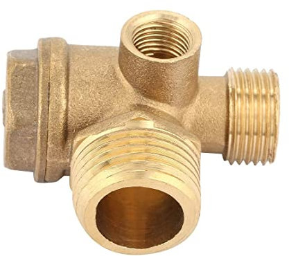 Torribala 1 Clapet Anti-Retour de Compresseur D'Air à Trois Voies Clapet Anti-Retour de Compresseur D'Air à Connexion Directe, Orifice de Vanne: 20Mm 16Mm 10Mm