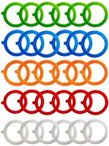 Silikon-Ersatzdichtungen, außen 97 mm x innen 70 mm, Silikon-Dichtungsring, Glasgummidichtungen, auslaufsichere Silikondichtung, Gummidichtungen für Glas-Clip-Top-Gläser, 30 Stück