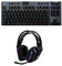 Logitech G G915 X Lightspeed TKL Teclado para Gaming inalámbrico de Perfil bajo, Teclas de PBT de Doble Moldeado, táctil marrón GL - PC/Mac, QWERTY ESP, Logitech G733 Lightspeed Auriculares Micrófono