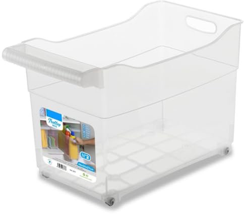 Genérico Carrito Organizador y Almacenaje con Ruedas para Cocina 46 x 27 x 26 cm | Carritos para Organizar (Transparente)