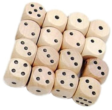 Alasum Billard-zahlenwürfel-Set 10 Stück Holzwürfel 16 Mm Für Würfelspiele Craps Oder Backgammon
