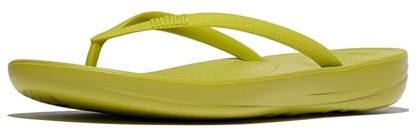 Fitflop Women's iQushion Ergonomic Flip Flops - Lightweight & Comfortable with Natural Arch Support - Lemongrass - 8 UK