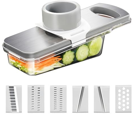 Coupe Legumes Multifonctions À 8 Lames Réglable, Coupe Legumes Manuel, 6 En 1 Mandoline Professionnelle Cuisine, Professionnelle Mandoline Cuisine, Pour Couper, Hacher, Déchiqueter, Trancher