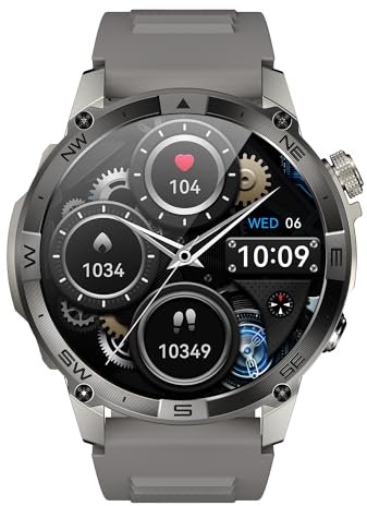 VALDUS VG40 Pro (2025) Grey, Montre de santé, Montre Intelligente, avec Fonction téléphonie, écran AMOLED, Sportif, Robuste, Gris, Normal
