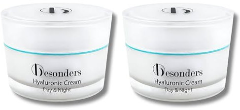 besonders cosmetic Hyaluronic Cream Day & Night 2x 50ml | Gesichtspflege mit 3-Fach Hyaluron | Tag & Nachtcreme | Feuchtigkeitscreme mit Hyaluronsäure + Squalan + Traubenkernöl + Jojobaöl I Vegan