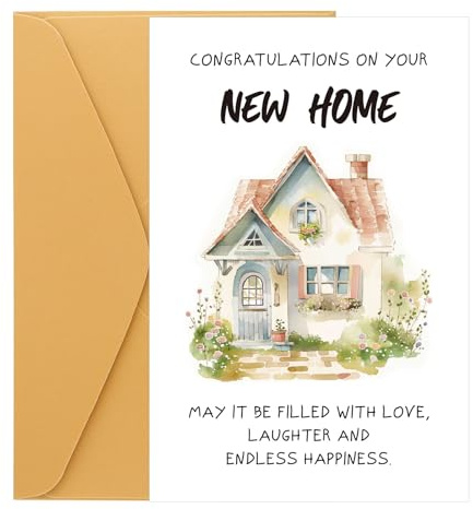 Gosknor Karte zum Neuen Zuhause, Einweihungskarte Karte zur Neuen Wohnung Karte zum Umzug Grußkarte Neuen Zuhause Geschenkkarte zur Einweihung Glückwunschkarte zum Neuen Zuhause für Mann Und Frau