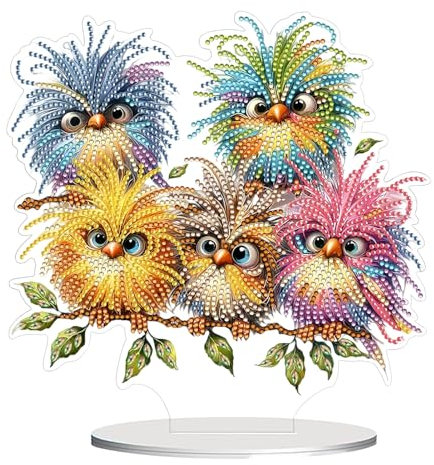 Diamond Painting Vogel Frühling, Doppelseitig Diamant Painting Tischdeko, DIY Diamond Painting Frühling Deko, 5D Diamant Malerei Ornamente Diamantmalerei Bastelset für Erwachsene Kinder Geschenk (M)