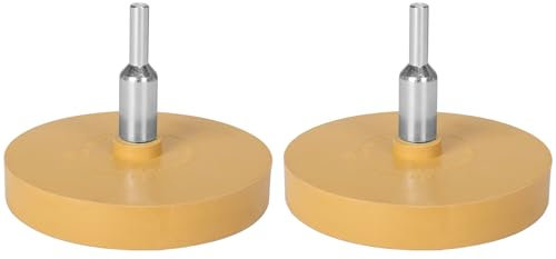 NuoDunco Car Sticker Remover Kit, 2Pcs Eraser Wheel and Plastic Scraper, Decal Remover, 3.5In Toffee Wheel with Adaptors for Removing Vinyl, Glue, Sticker, Adhesive on Window Cars