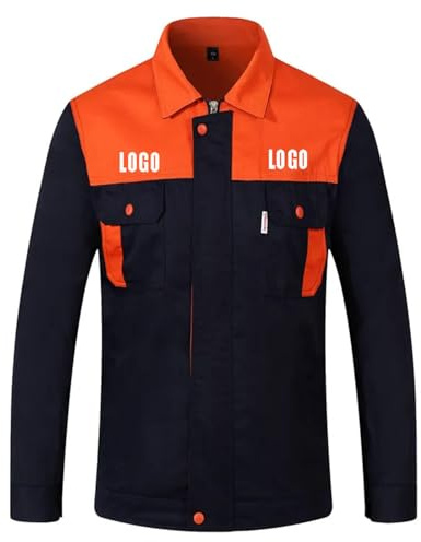 Arbeitskleidung Herren Langarm Werkstattuniformen Benutzerdefinierter Druck Firmenlogo Text Unisex Arbeitskleidung Jacke