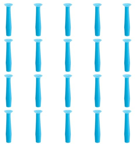 20pz Strumenti per l'Inserimento Lenti a Contatto Rigide, Strumenti Rimozione e l'Applicazione Ventose a Contatto Silicone per Lenti RGP e Sclerali (Blu)