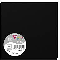 Clairefontaine 1851C Packung (mit 25 Karten Pollen, 135 x 135 mm) 210g, Schwarz