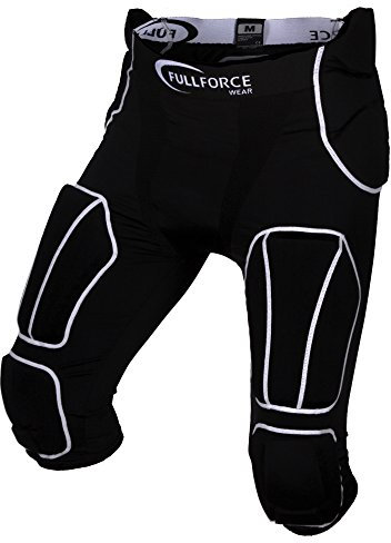 Full Force Herren Hose 7-Pocket mit 7 eingenähten Pads, Schwarz, XXL, FF0208260214
