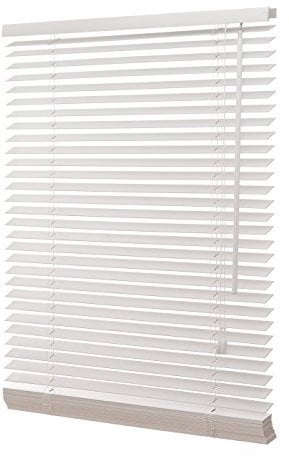 Ventanara® Holzjalousie 35mm Weiss Holz Jalousie Jalousette Echtholz 130 x 250 cm