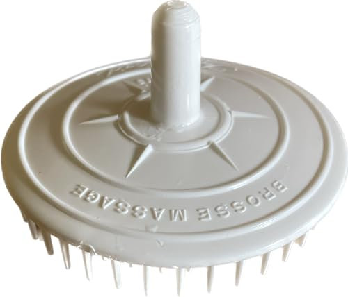 Massagebürste Massageboy Haarbürste Bürste 8 cm Durchmesser Made in Germany, Farbe:weiss