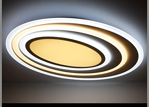 Eurotondisplay LED Deckenleuchte Deckenlampe XW092 80x65 cm, 94 W mit Fernbedienung Lichtfarbe/Helligkeit einstellbar dimmbar LED Deckenlammpe Wohnzimmerlampe