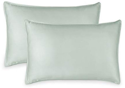 PURE BAMBOO Kühlende Kissenbezüge – Queen-Size-Größe 2-teiliges Set (50.8x76.2 cm) – echter 100 % Bio-Bambus, luxuriös weich und kühlend, Hotelverschluss (2 Queen-Kissenbezüge-Set, Meeresglas)