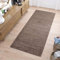 TAPISO Sari Teppich Läufer Flur Braun Meterware Kurzflor Küche Wohnzimmer Schlafzimmer Küchenläufer Korridor Brücke nach Maß ÖKOTEX 120 x 270 cm
