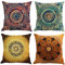 Gspirit 4 Stück Kissenbezug Indische Hippie Böhmischen Mandala Blume Dekorative Kissenhülle Baumwolle Leinen Werfen Sie Kissenbezüge 45x45 cm