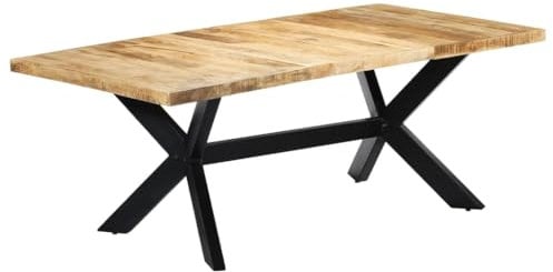 vidaXL Mangoholz Massiv Esstisch Modern Esszimmertisch Holztisch Speisetisch Küchentisch Massivholztisch Tisch Esszimmer 200x100x75cm