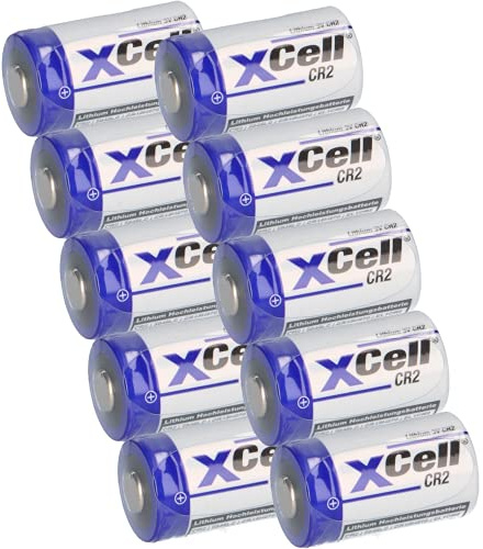 XCell Photo Battery CR2 Lithium Battery 3 V 850 mAh CR15H CR15H270 CR17355 DLCR2 CR15H270 Battery Set (Pack of 10)