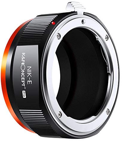K&F Concept Adattatore da Nik a Sony E, adattatore manuale compatibile con obiettivi Nikon Nikkor AI/F e compatibile con Sony A6000 A6400 A7II A5100 A7 A7RIII