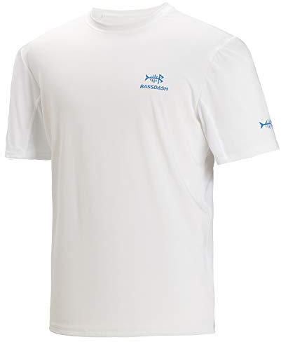 Bassdash - Camiseta de Manga Corta para Pesca con protección Solar UPF 50+ para Hombre