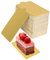 Agatige 100Pcs Cake Boards, Gold Rectangular Mousse Cake Cardboard Plate Cupcake Dessert Displays Tray for Wedding Birthday(L)