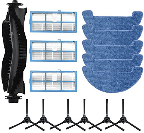 Zealing 15 Stück / Set Hauptbürste Seitenbürsten Hepa-Filter Reinigungstuch Wischmopp Lappen für Hosome G9070 Staubsauger Roboter Reiniger Haushalt Reinigungswerkzeuge Zubehör