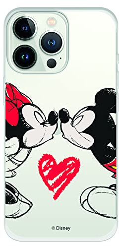Schutzhülle für iPhone 13 Pro, offizielle Disney-Klassiker, Mickey und Minnie Kuss, zum Schutz Ihres Handys, flexible Silikonhülle, offiziell lizenziert von Disney