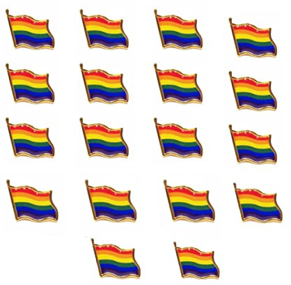 Emaille Pins,Regerly 18PCS Regenbogen Pin Gay Stolz Pin Regenbogen Emaille Pins Anstecknadeln LGBT Pride Regenbogen Broschen für LGBT Pullover Schals Kleider Anzüge